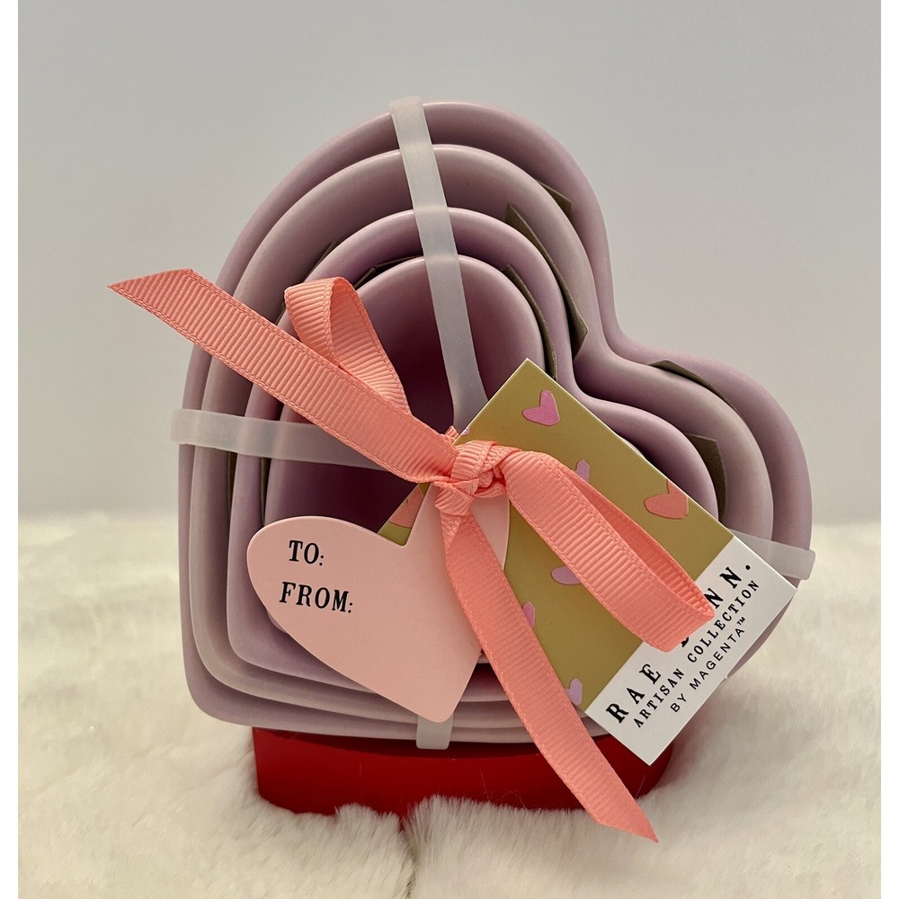 Rae Dunn Valentines Lavender Hearts Measuring Cups